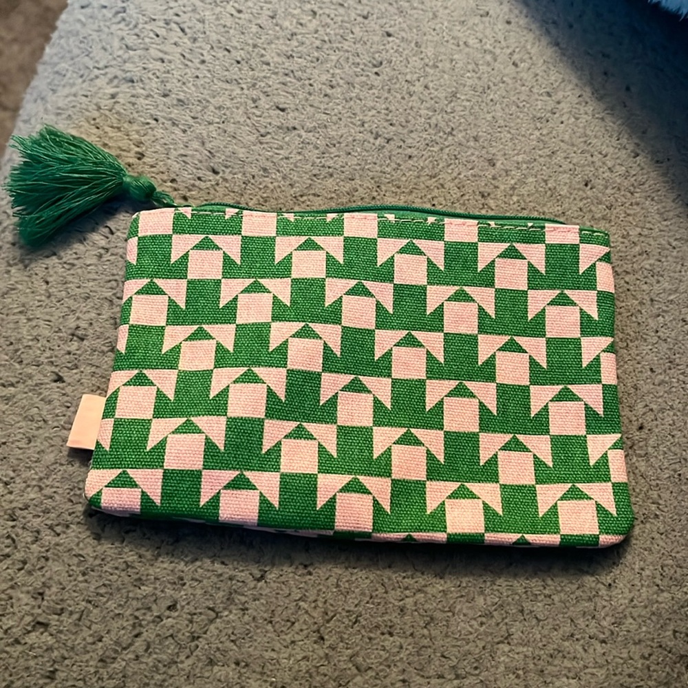 Pink and Green Makeup Bag